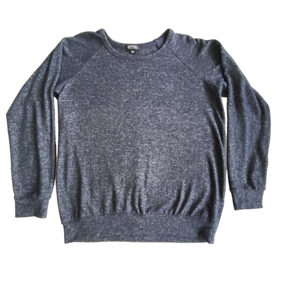 BUFFALO DAVID BITTON Blue Soft Knit Crew Neck Pullover Sweater Everyday M - Picture 2 of 9